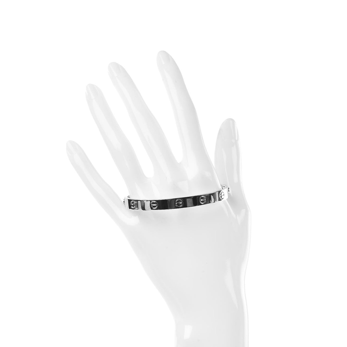 18K White Gold LOVE Bracelet 17