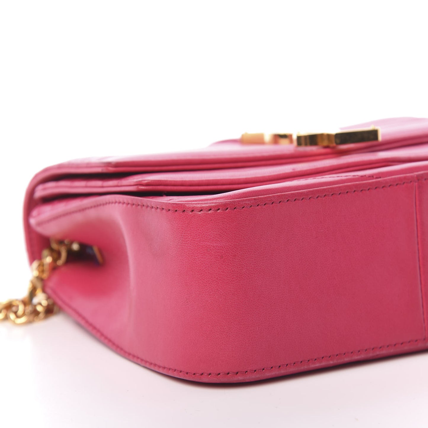 Lambskin Matelasse Chevron Monogram Small Sulpice Bag Fuchsia