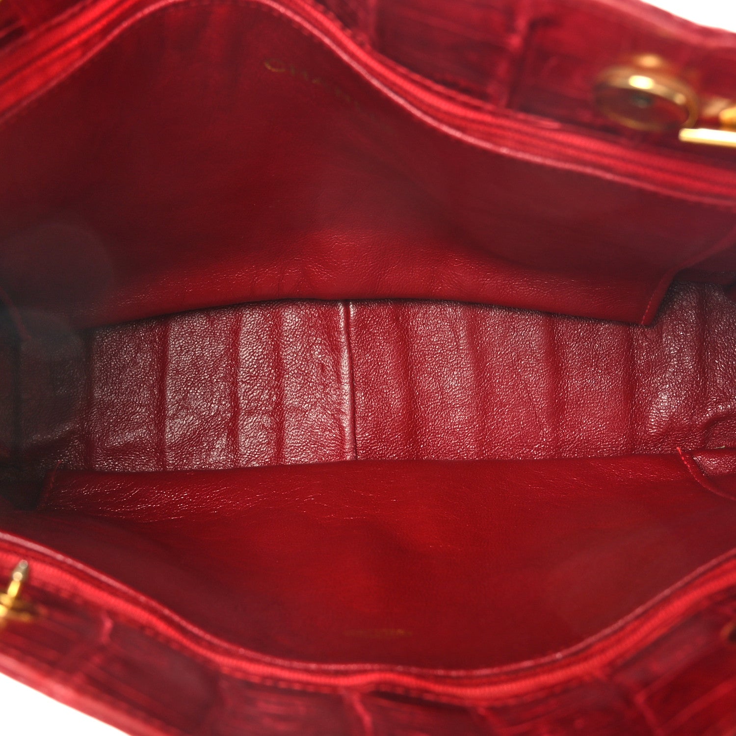 Chanel Alligator Shoulder Bag Red 5 of 10