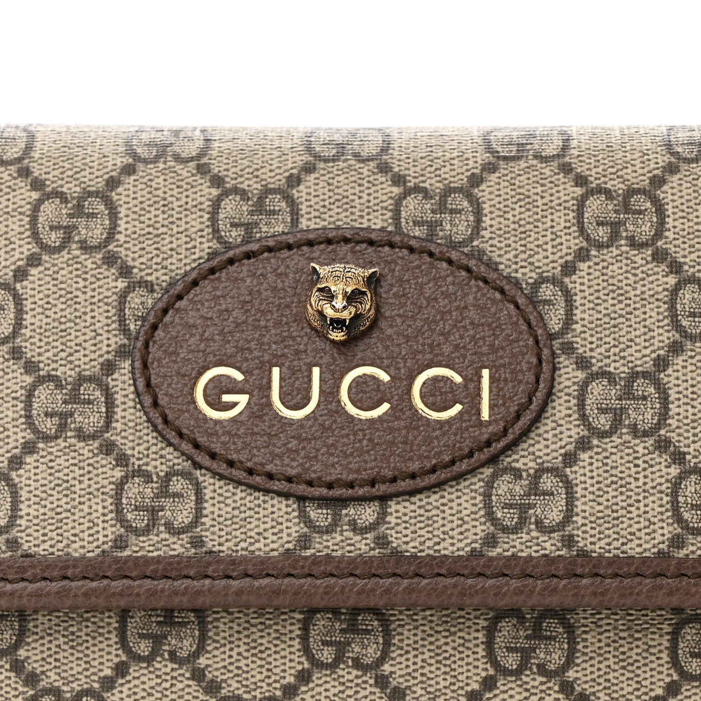 GG Supreme Monogram Neo Vintage Web Belt Bag Brown