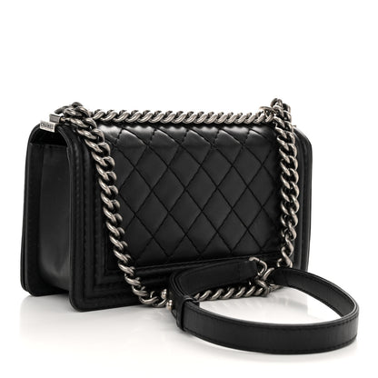 Chanel Calfskin Stitched Medium Boy Flap Black 3 of 10