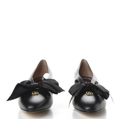 Gucci Malaga Kid Bow Berith Low Heel Pumps 36.5 Black 2 of 10