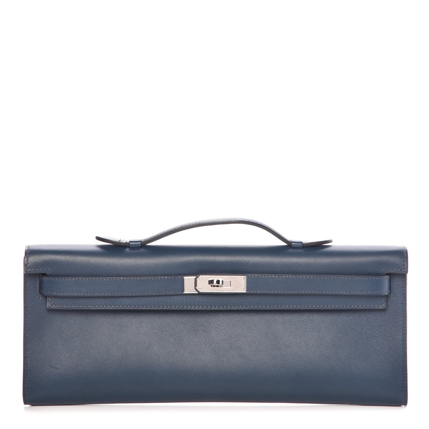 Swift Kelly Cut Clutch Pochette Bleu De Prusse