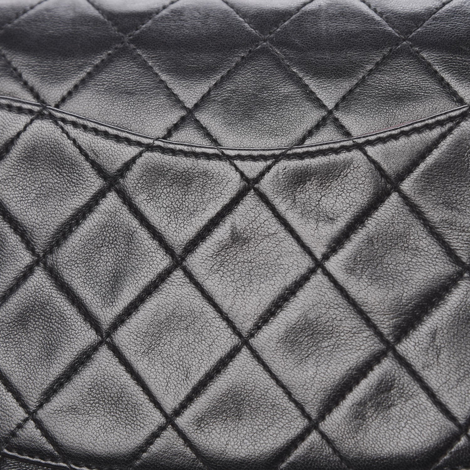 Chanel Lambskin Quilted Medium Double Flap Black 15 of 16
