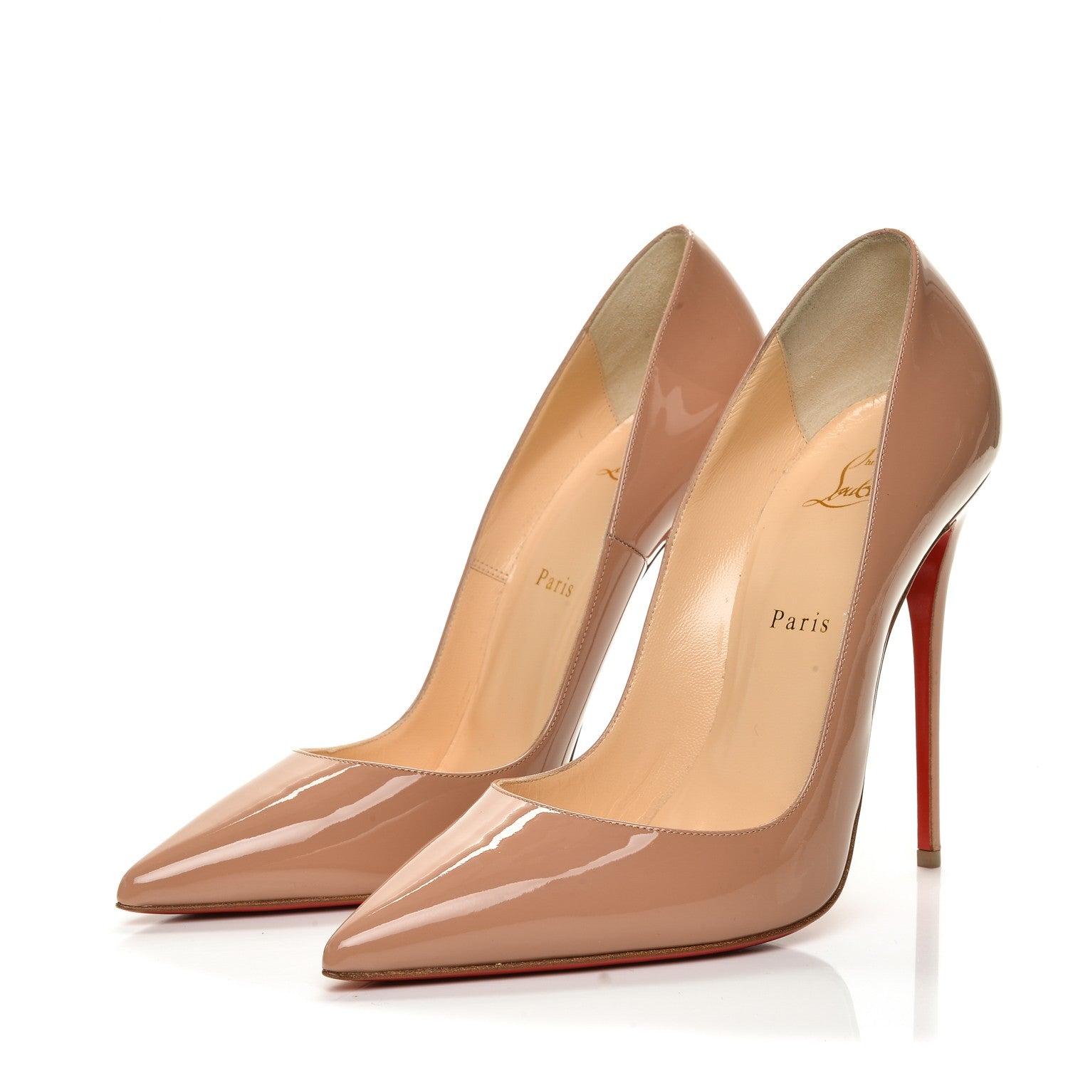 Christian Louboutin Patent So Kate 120 Pumps 40.5 Nude 4 of 18