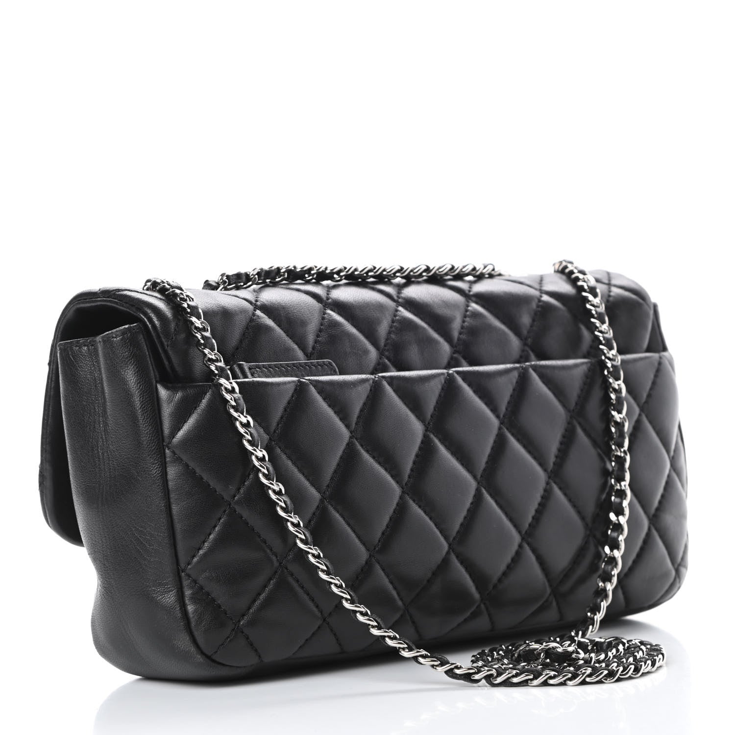 Chanel Lambskin Quilted Medium Coco Rain Flap Black 3 of 15