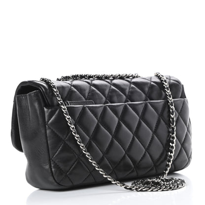 Chanel Lambskin Quilted Medium Coco Rain Flap Black 3 of 15