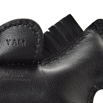 Hermes Milo Lambskin Grigri Rodeo Horse Bag Charm PM So Black 4 of 5