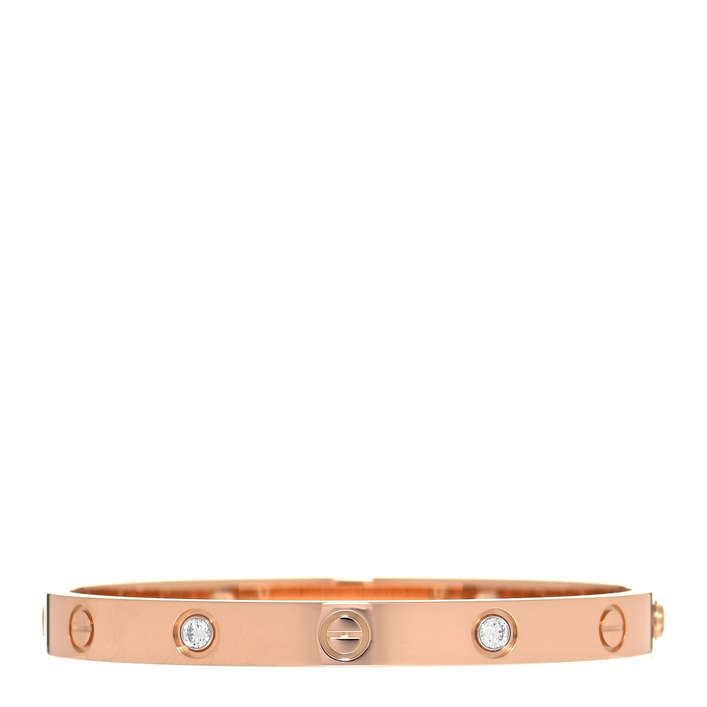18K Pink Gold 4 Diamond LOVE Bracelet 16