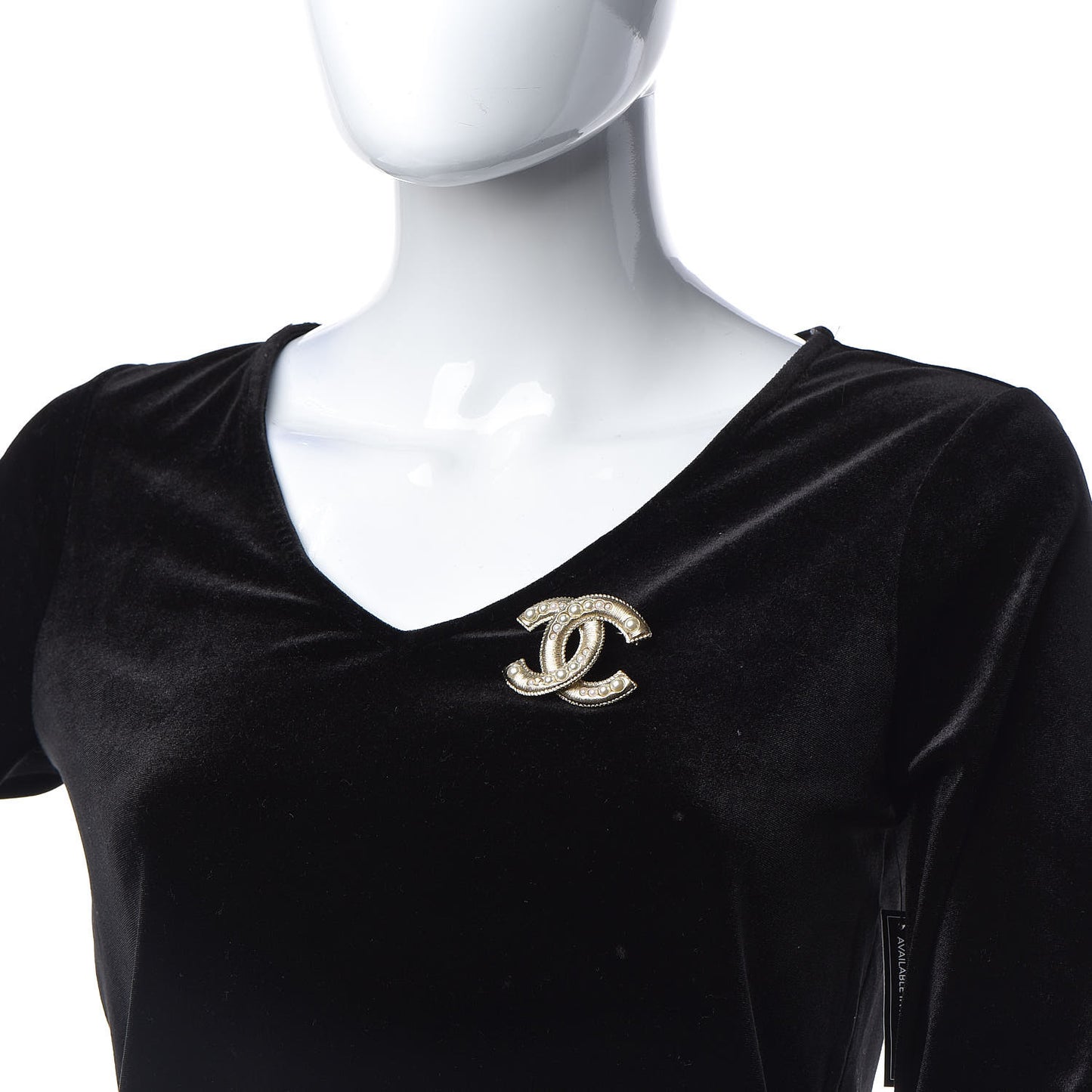 Pearl CC Brooch Gold