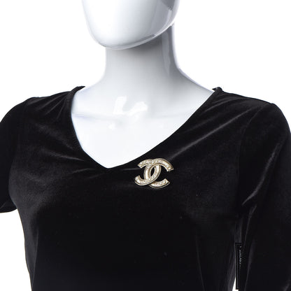 Chanel Pearl CC Brooch Gold 2 of 5