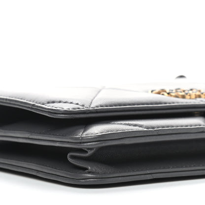 Chanel Lambskin Quilted Chanel 19 Wallet On Chain WOC Dark Grey 10 of 11