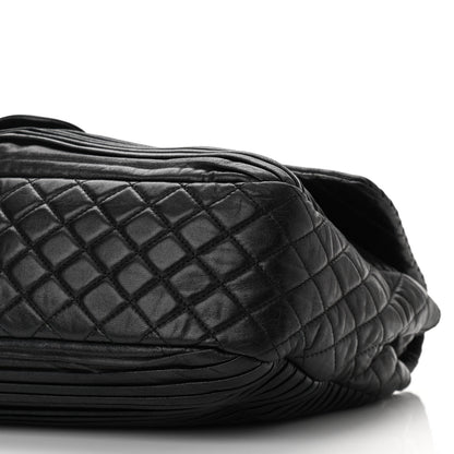 Chanel Lambskin Pleated Flap Shoulder Bag Black 9 of 9