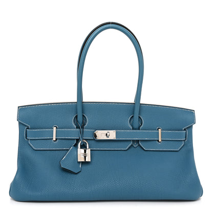 Hermes Togo JPG Shoulder Birkin II 42 Blue Jean 1 of 13