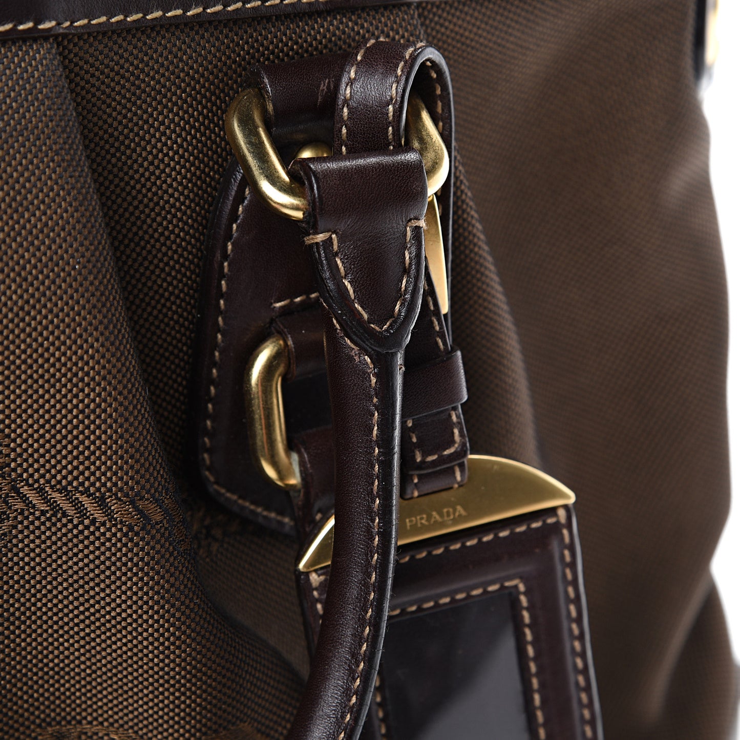 Jacquard Logo Tote Brown