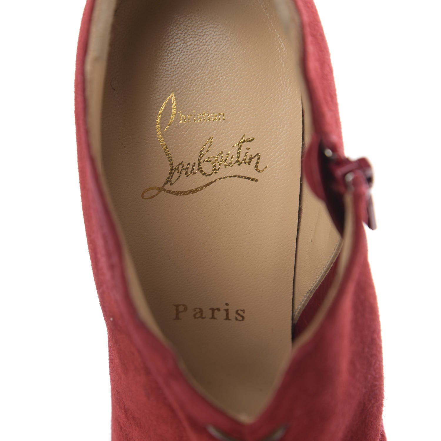 Christian Louboutin Veau Velours Recouzetta 160 Booties 37.5 Oeillet 6 of 7