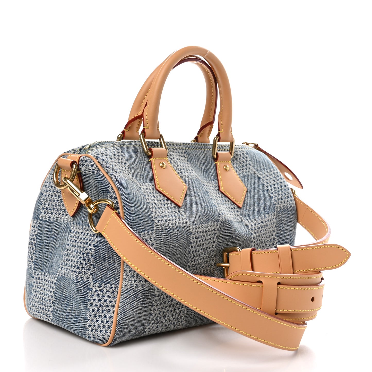 Damier Denim 3D Speedy Bandouliere 25 Bleu