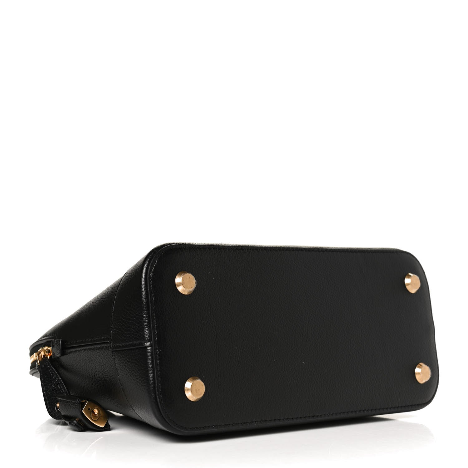 Balenciaga Grained Calfskin Logo S Ville Top Handle Bag Black White 4 of 10
