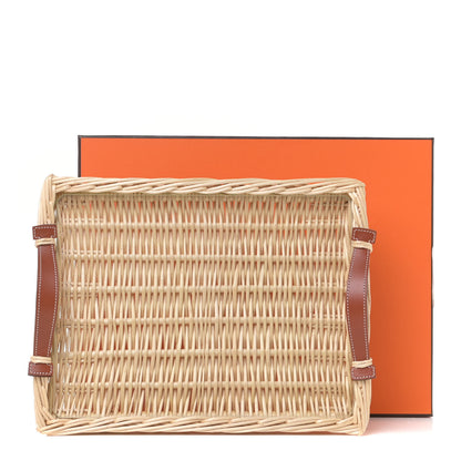 Hermes Wicker Bridle Oseraie Tray Brique 6 of 6