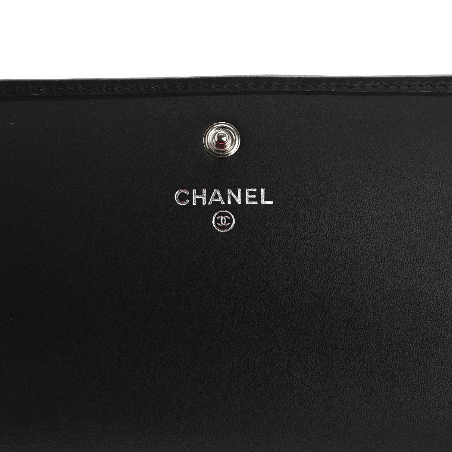 Chanel Calfskin Quilted Cambon Gusset Flap Wallet Black 6 of 9