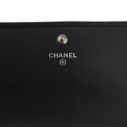 Chanel Calfskin Quilted Cambon Gusset Flap Wallet Black 6 of 9