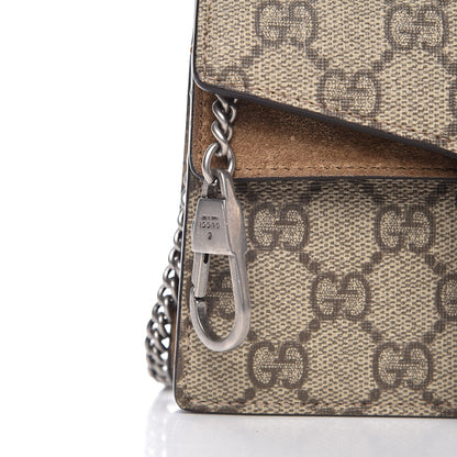 Gucci GG Supreme Monogram Super Mini Dionysus Shoulder Bag Taupe 8 of 8