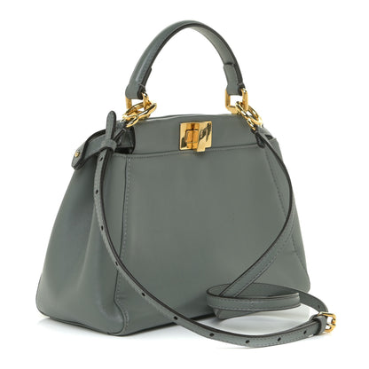 Fendi Nappa Mini Peekaboo Iconic Satchel Fumo 3 of 14