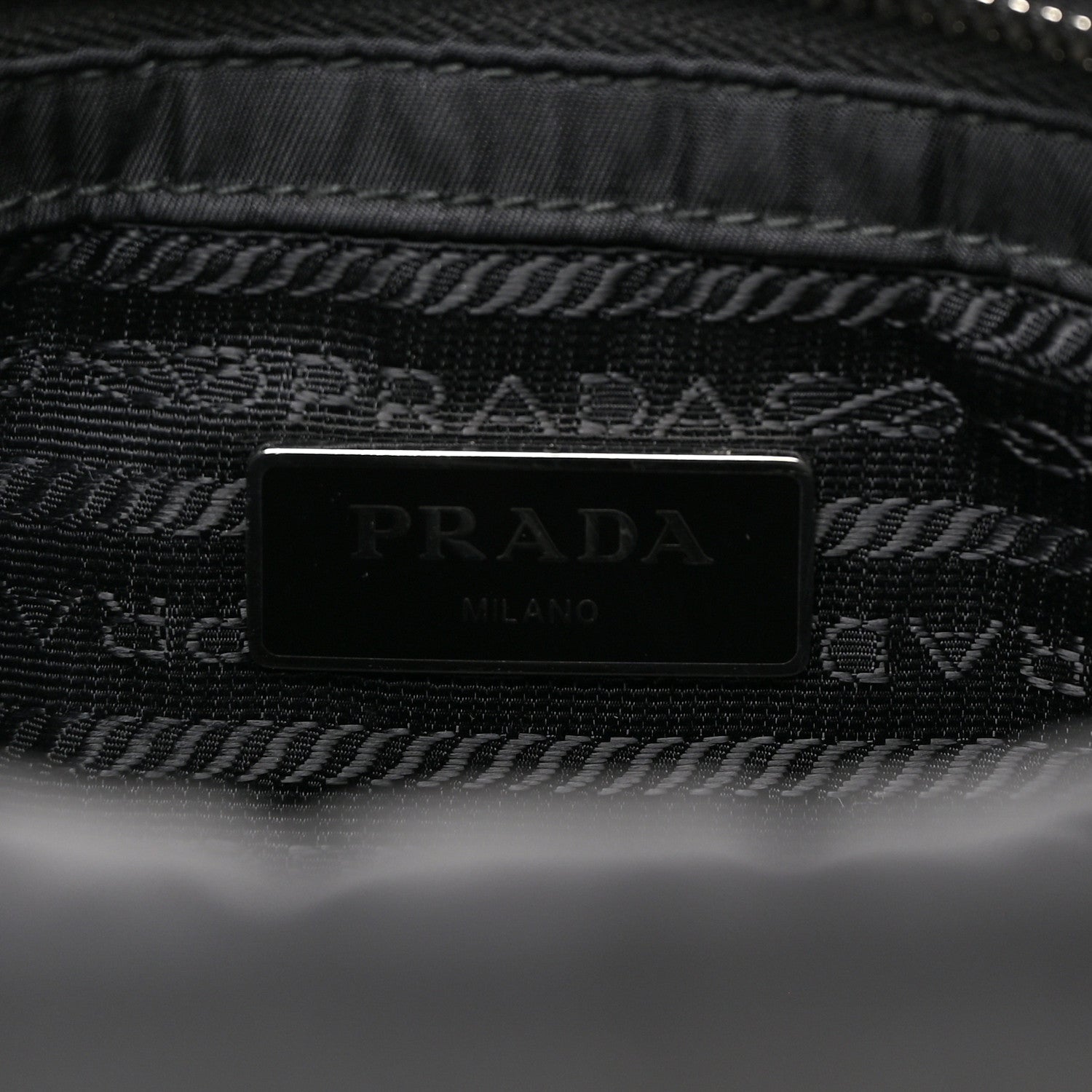 Prada Re-Nylon Nappa Triangle Quilted Padded Double Handled Zip Pocket Tote Black 5 of 8