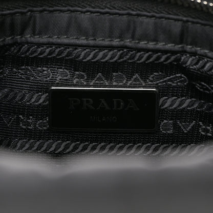 Prada Re-Nylon Nappa Triangle Quilted Padded Double Handled Zip Pocket Tote Black 5 of 8