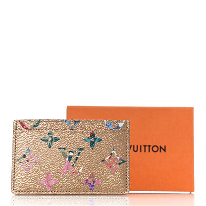 Louis Vuitton Metallic Monogram LV Garden Card Holder Gold 10 of 10