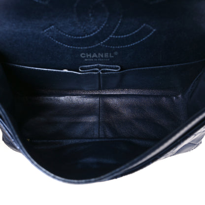 Chanel Metallic Aged Calfskin Quilted 2.55 Reissue 226 Flap Dark Navy Blue 5 of 9
