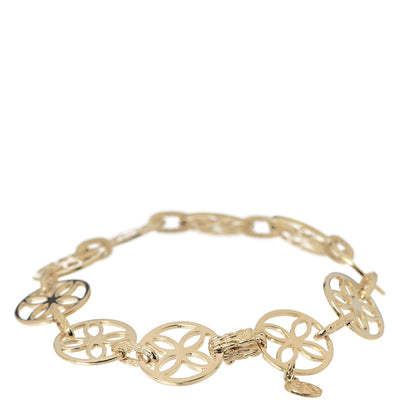 John Hardy 18K Yellow Gold Circular Floral Link Bracelet 3 of 4