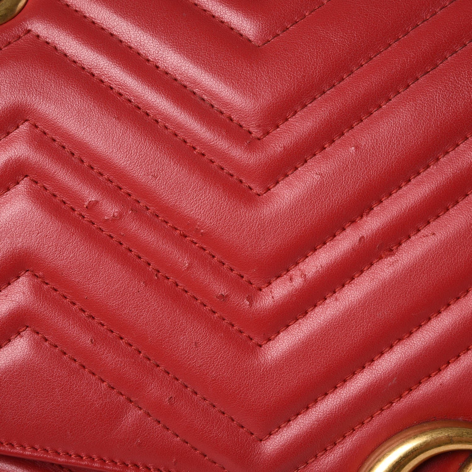 Gucci Calfskin Matelasse Large GG Marmont Shoulder Bag Hibiscus Red 14 of 14