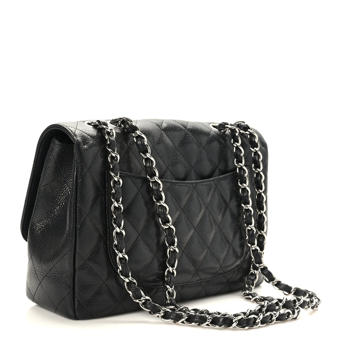 Caviar Quilted Jumbo Single Flap Black