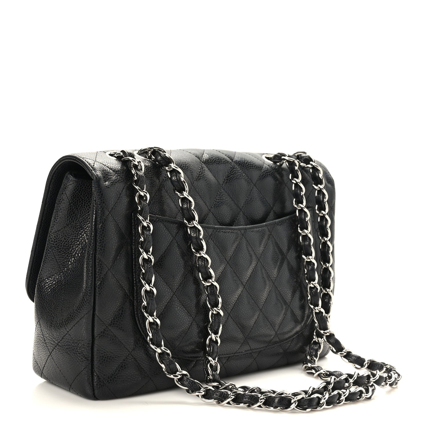 Chanel Caviar Quilted Jumbo Single Flap Black 3 of 9