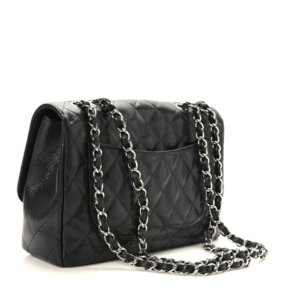 Chanel Caviar Quilted Jumbo Single Flap Black 3 of 9