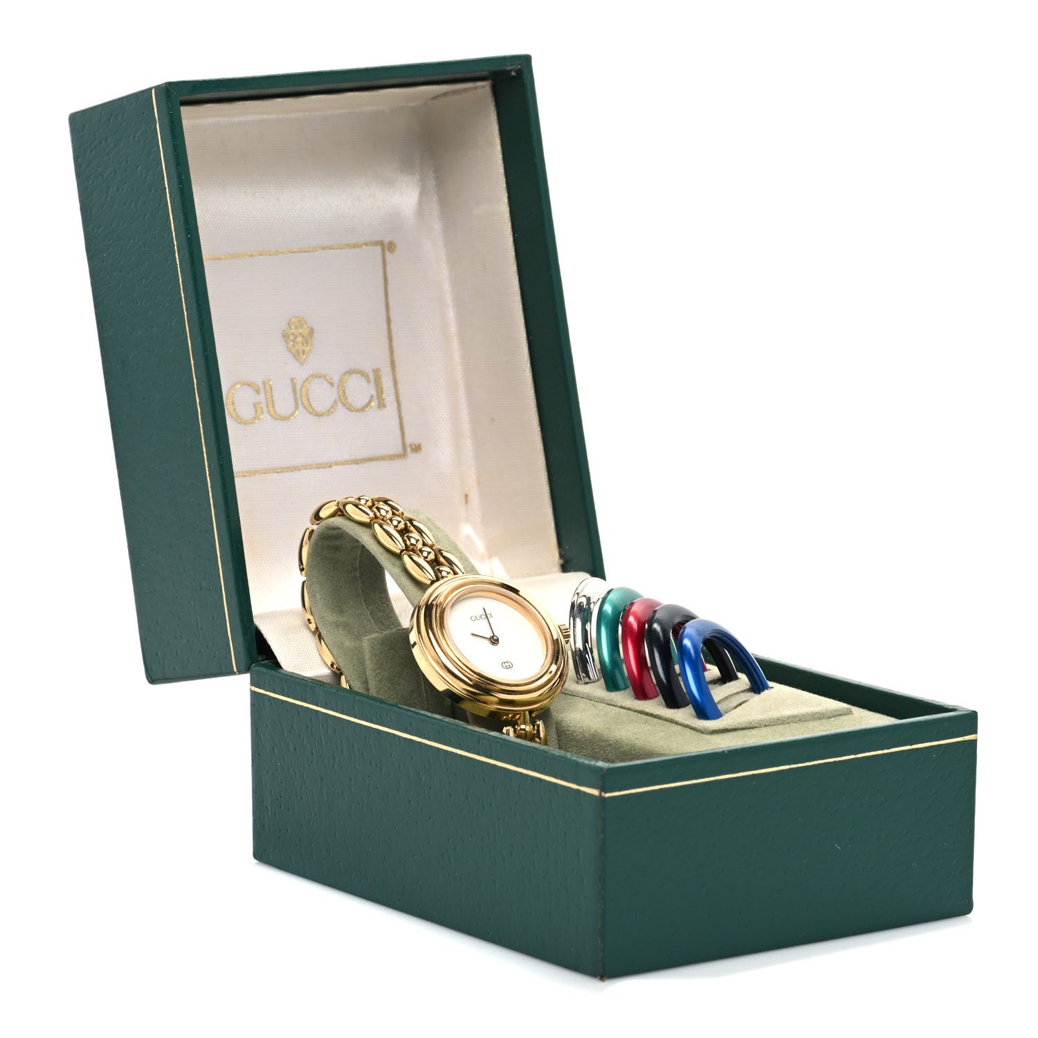 Gucci Stainless Steel 26mm Rice Link Interchangeable Bezel Quartz Watch 5 of 5