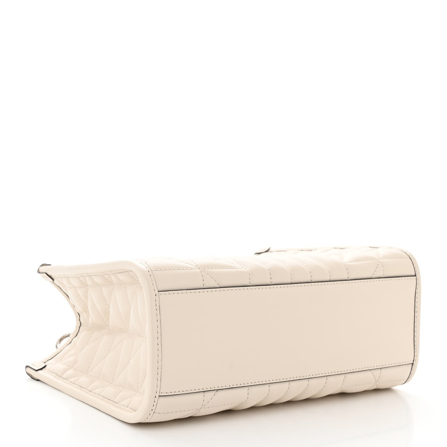 Gucci Calfskin Matelasse Aria Small GG Marmont Shoulder Tote Mystic White 4 of 10