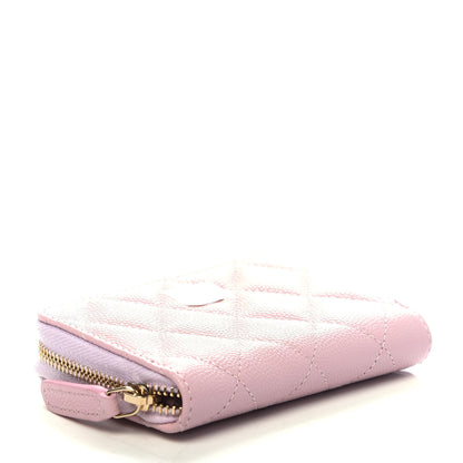 Chanel Caviar Quilted Zip Coin Purse Light Pink 4 of 10