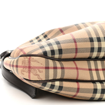 Burberry Haymarket Check Small Brooklyn Hobo Brown 8 of 9
