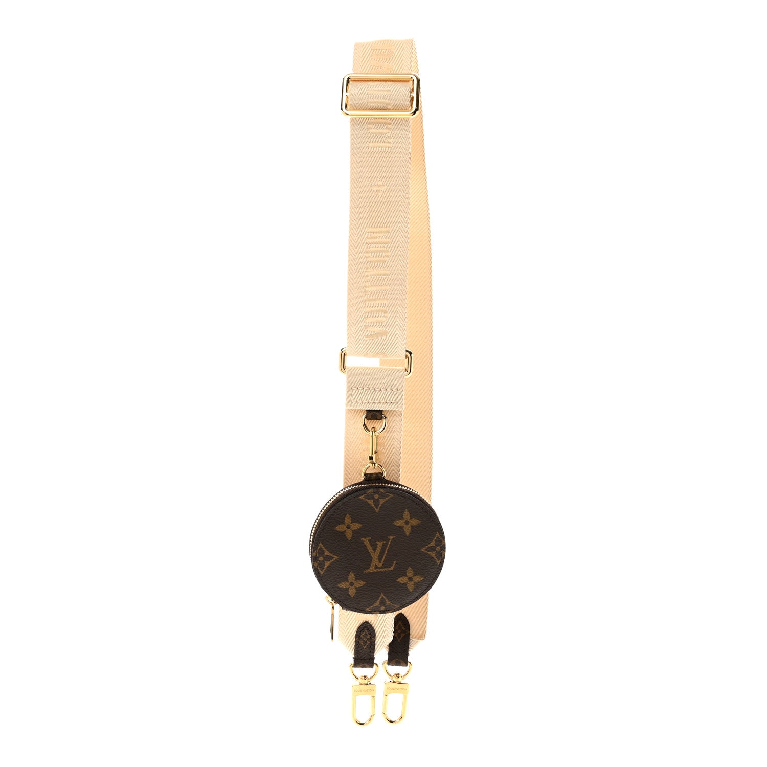 Louis Vuitton Nylon Monogram Strap with Coin Purse Cream 1 of 4