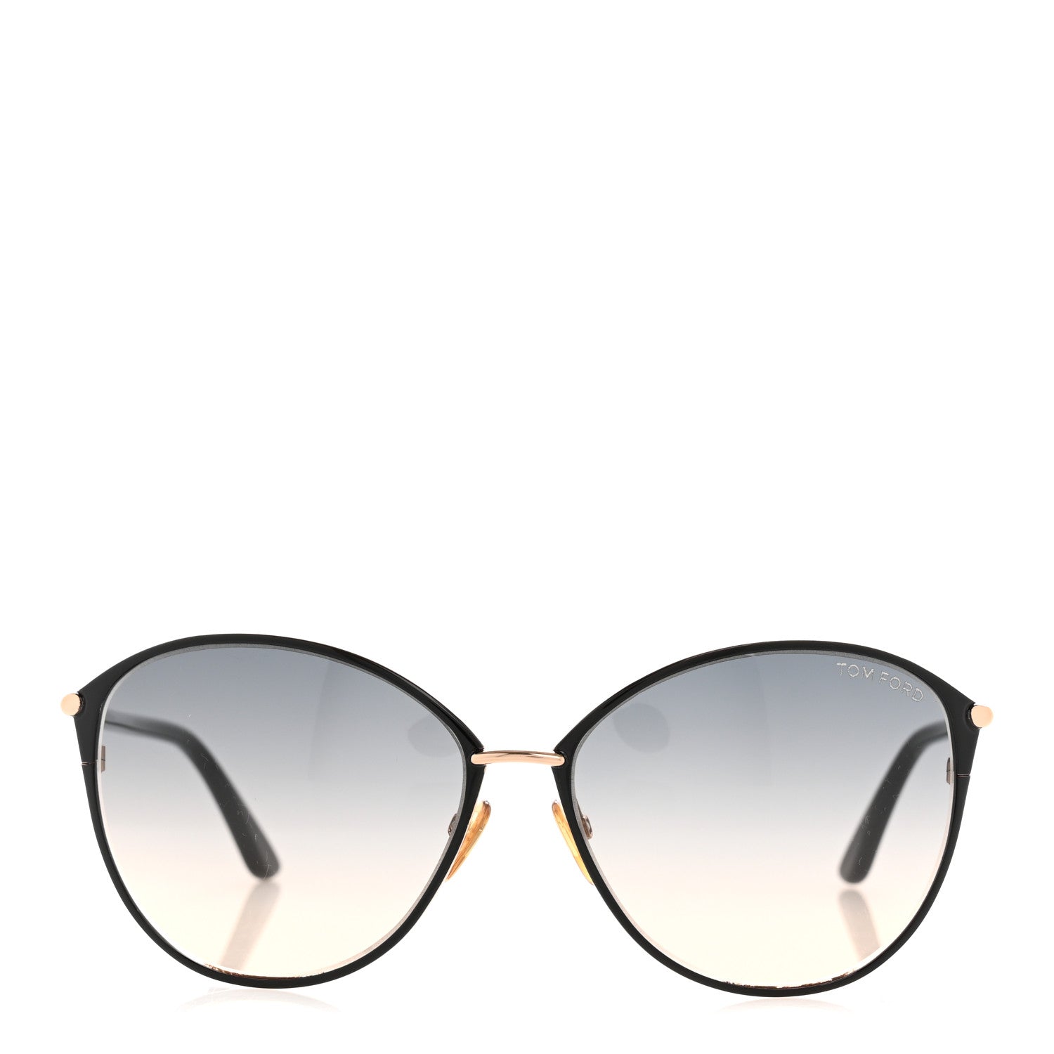 Tom Ford Metal Penelope Vintage Round Sunglasses TF320 Brown 2 of 9