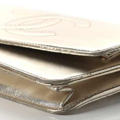 Chanel Metallic Calfskin Timeless Wallet on Chain WOC Argent Clair 10 of 10