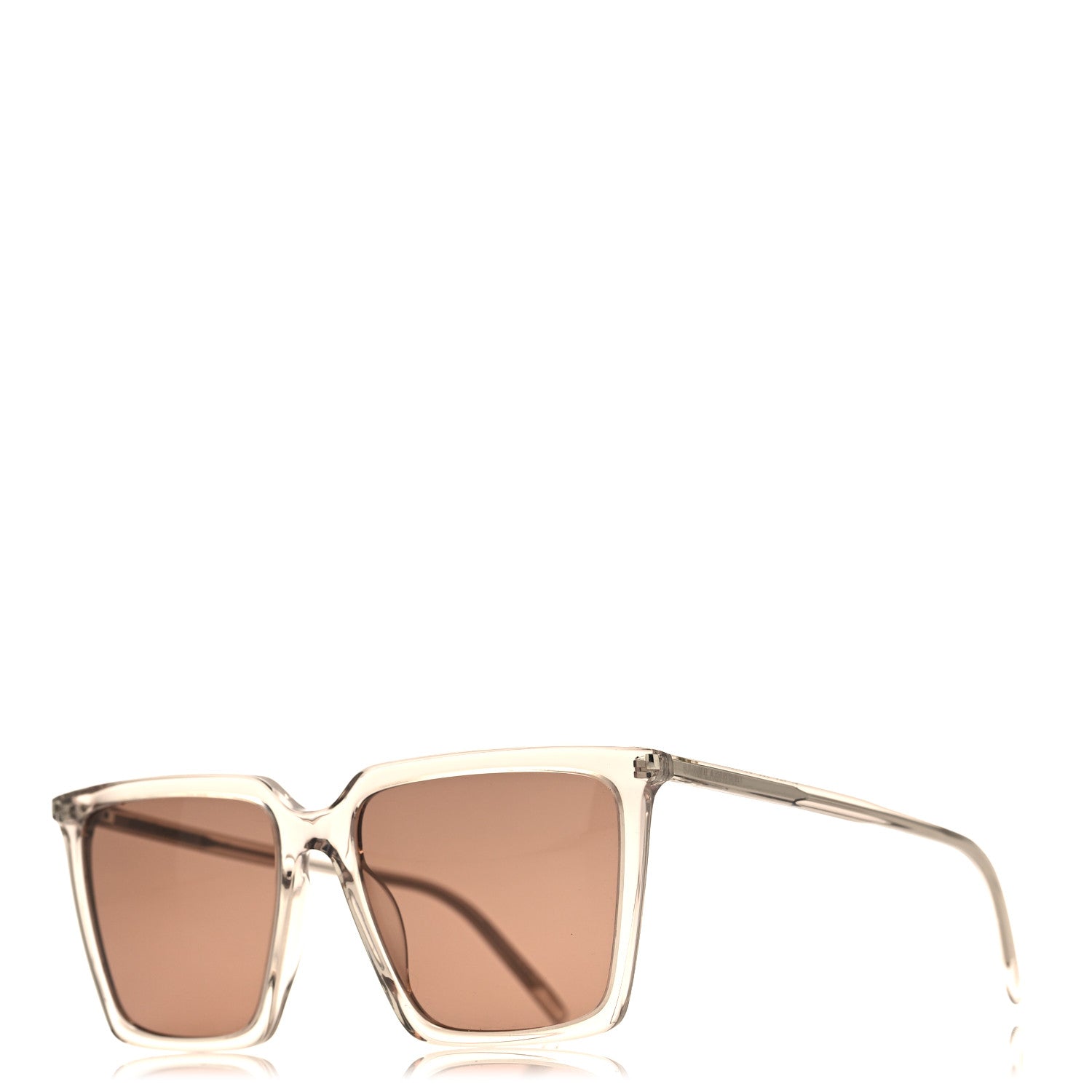 Saint Laurent Transparent Acetate SL 474 Sunglasses Brown 1 of 7