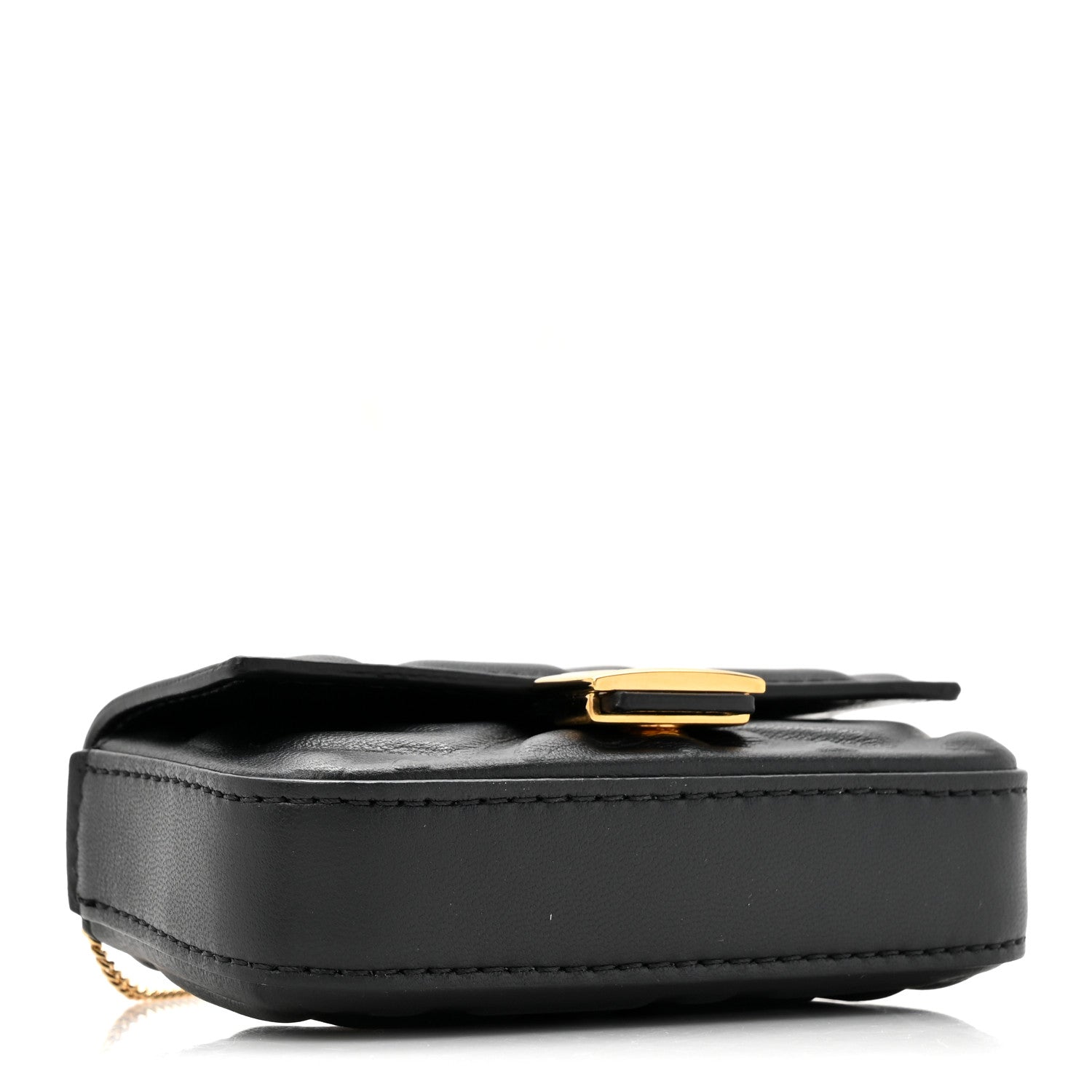 Fendi Nappa Matisse FF Embossed Nano Baguette Charm Black 4 of 11