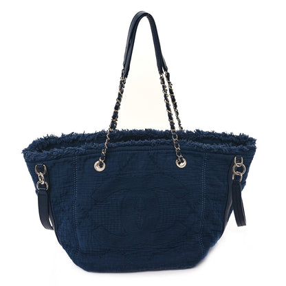 Chanel Canvas Small Double Face Tote Navy 1 of 13