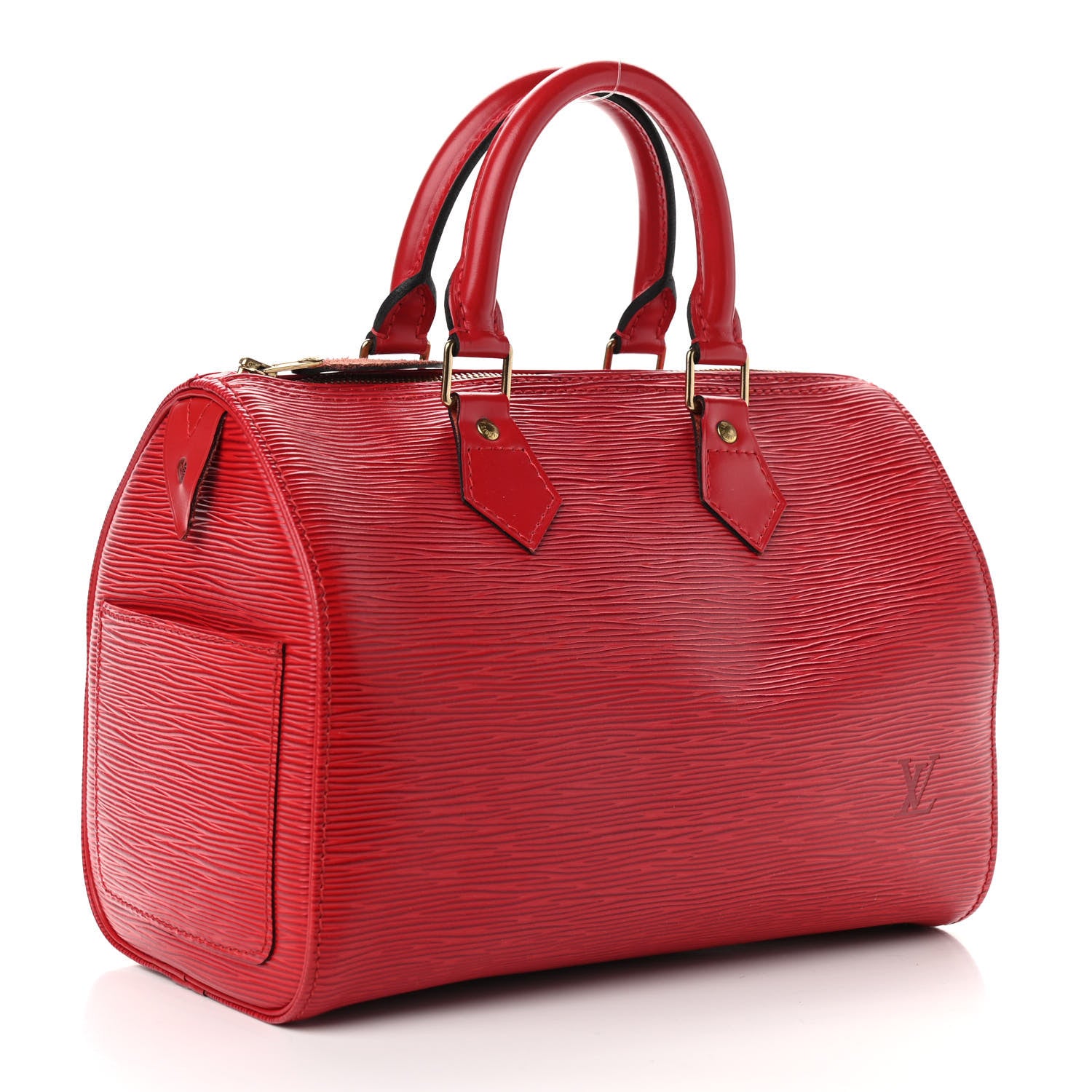 Louis Vuitton Epi Speedy 25 Castillan Red 3 of 10