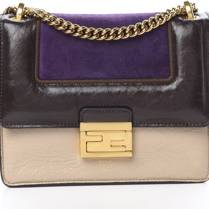Fendi Agnello Old Shine Chamois Embossed Small Kan U Shoulder Bag Amido Viola Plus Multicolor 8 of 11