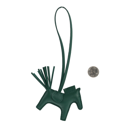 Hermes Milo Lambskin Grigri Rodeo Horse Bag Charm PM Vert Moyen 2 of 6