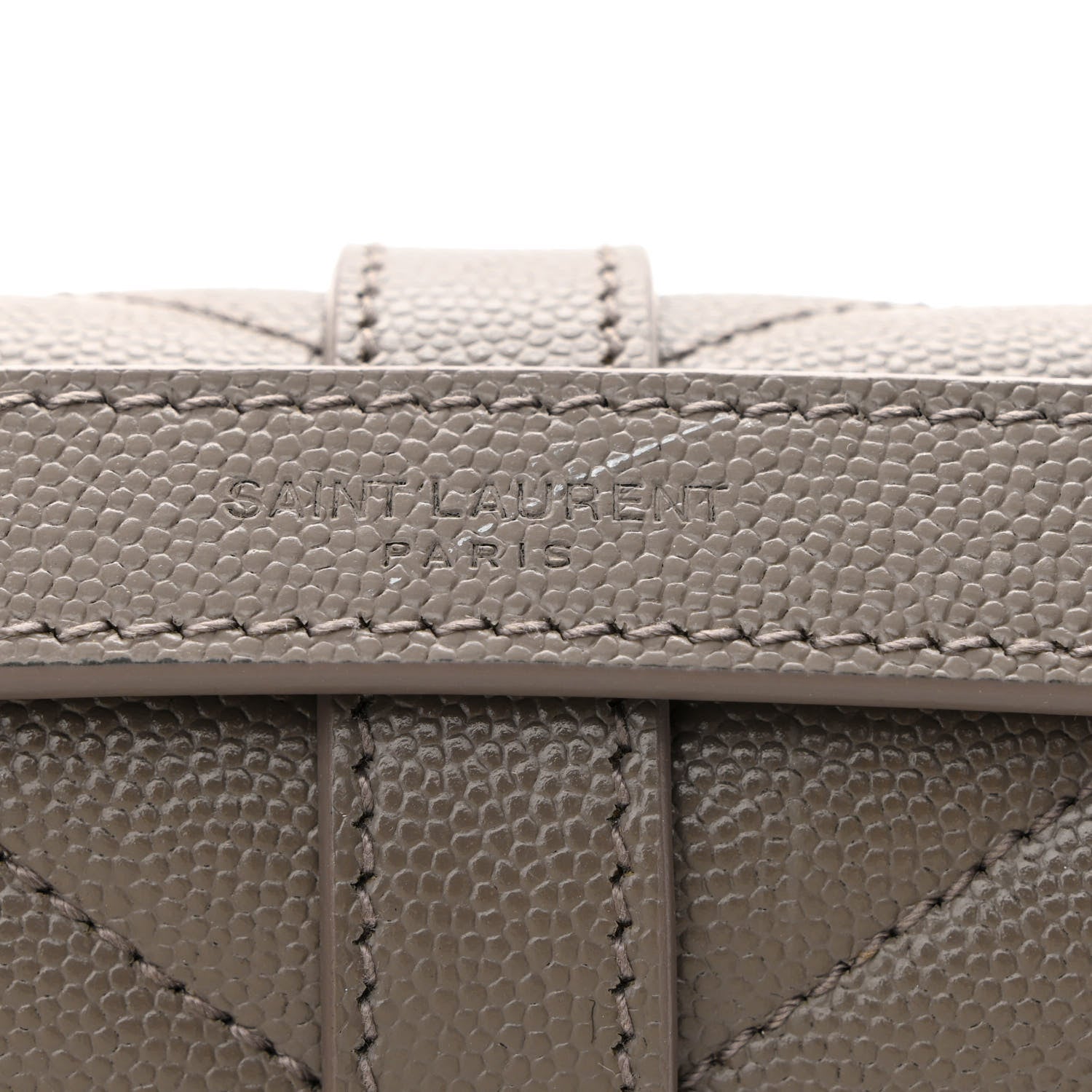 Saint Laurent Grain De Poudre Textured Mixed Matelasse Medium Triquilt Monogram Satchel Earth 11 of 16